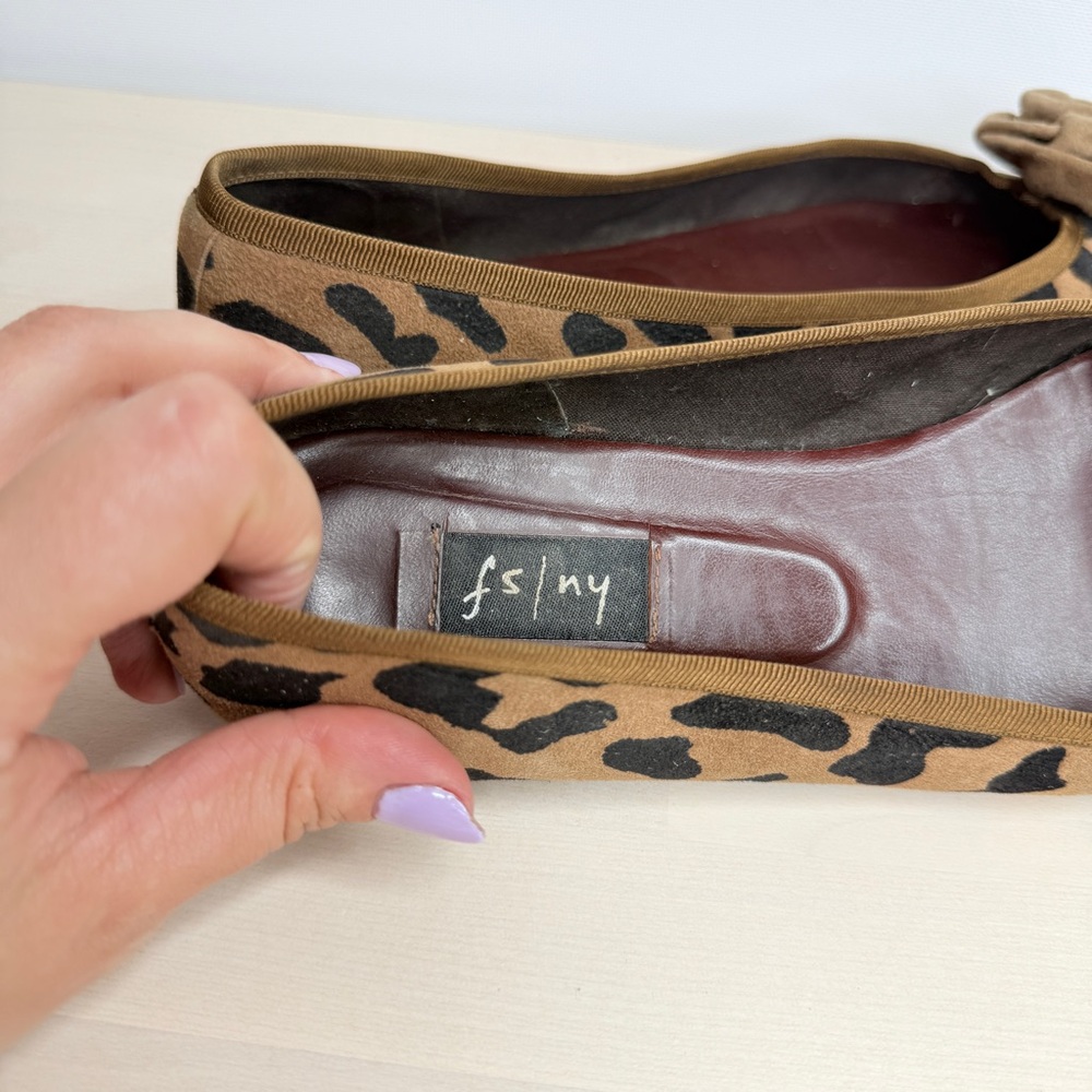 French sole fs/ny leopard print ballet flats size 7 - Picture 5 of 5